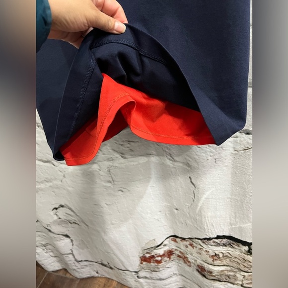 Boden Gisele Navy Blue Ponte Velvet Embellished Sheath Dress Red Classic Capsule - Picture 8 of 8